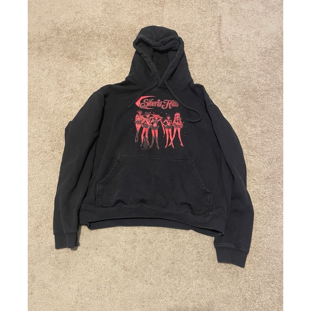 Siberia Hills Sailor Moon Hoodie Red/Black  Size Large
